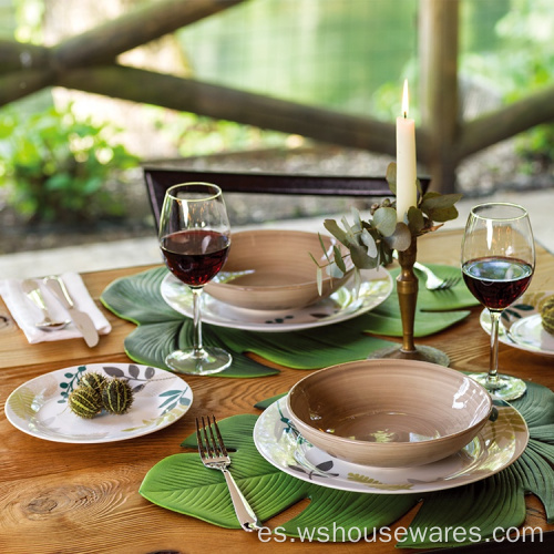 Set de placas de cena de glaseado de color nuevo diseño